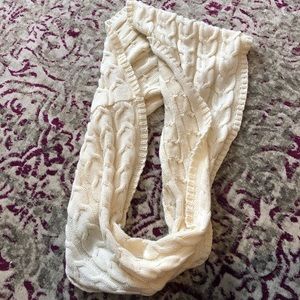 Cream colored infinity scarf